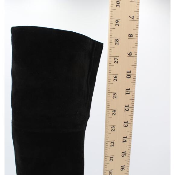 Giuseppe Zanotti Suede Over The Knee Boots 38 Womens Size 8 Black Designer - Picture 10 of 16